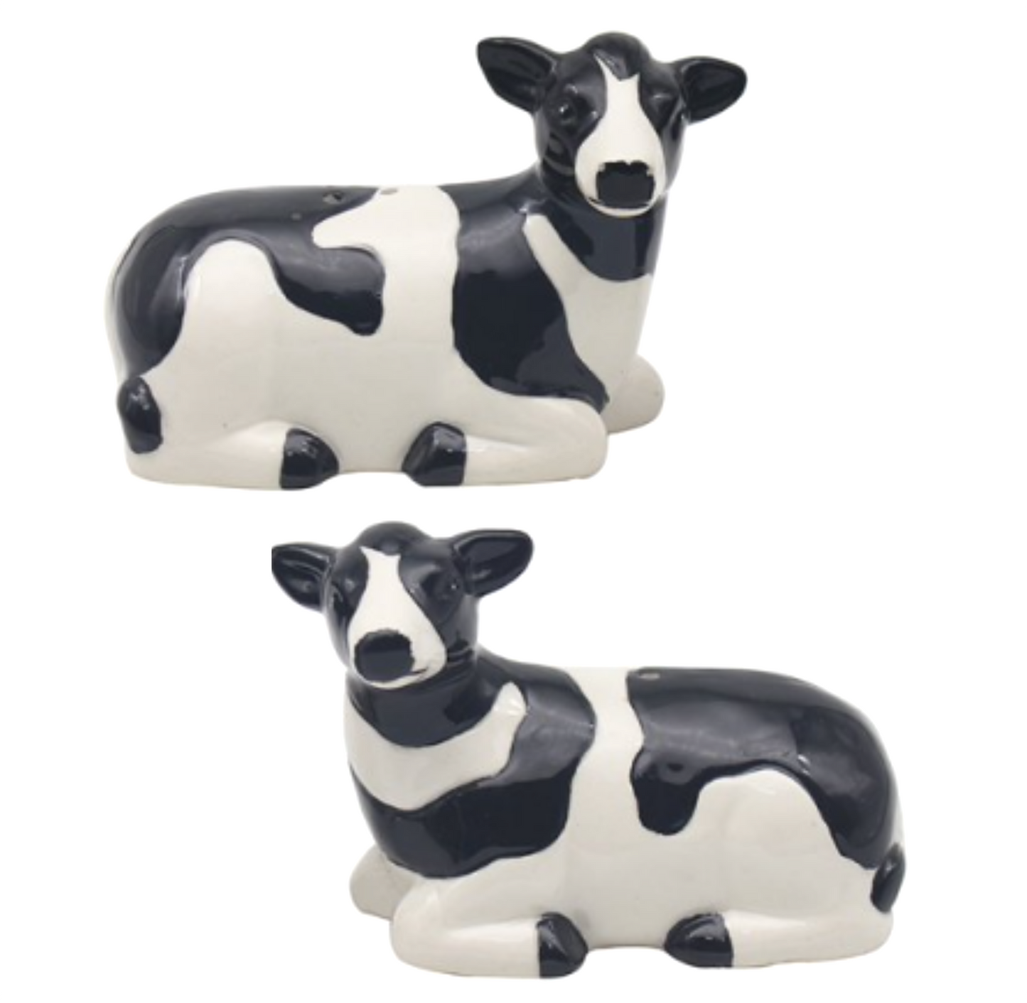 Black & White Cow design ceramic Salt & Pepper Set