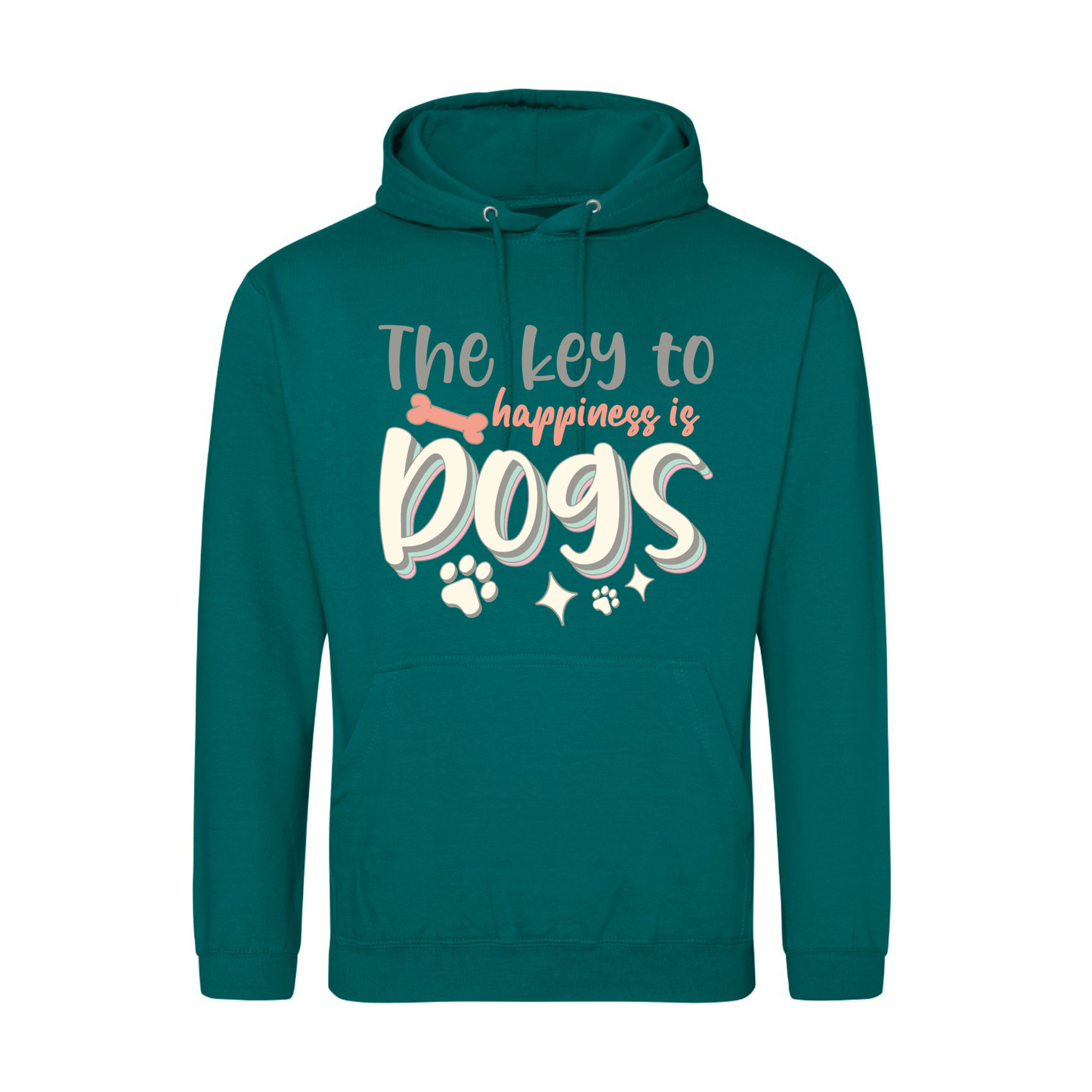 The Key to Happiness is Dogs Hoodie - Made to Order