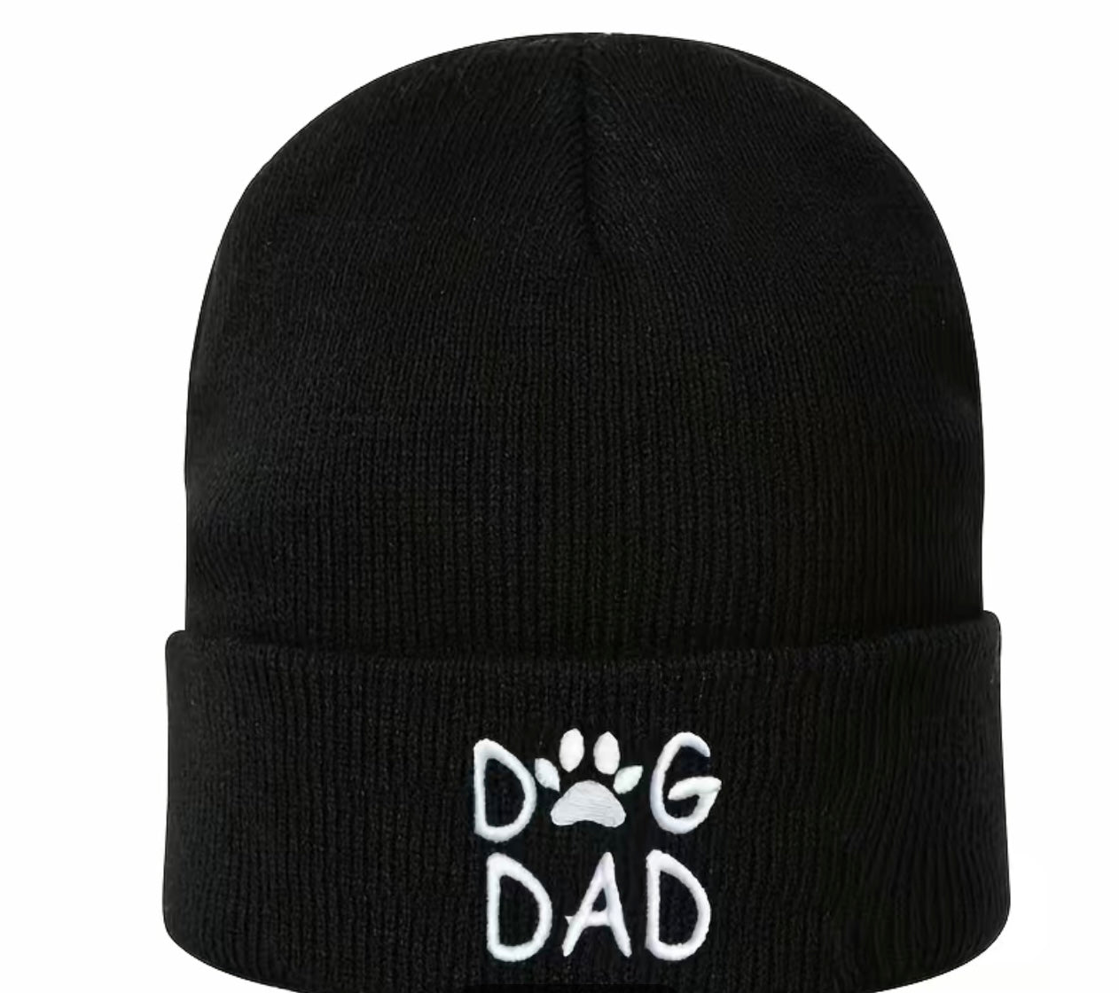 Dog Dad Embroidered Beanie Hat