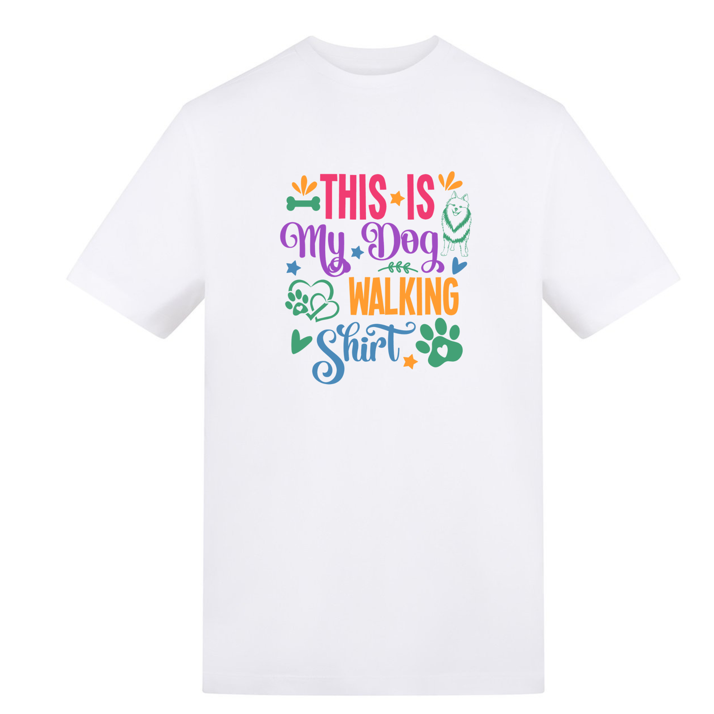 This Is My Dog Walking Shirt Multi Tee - Ready to Ship