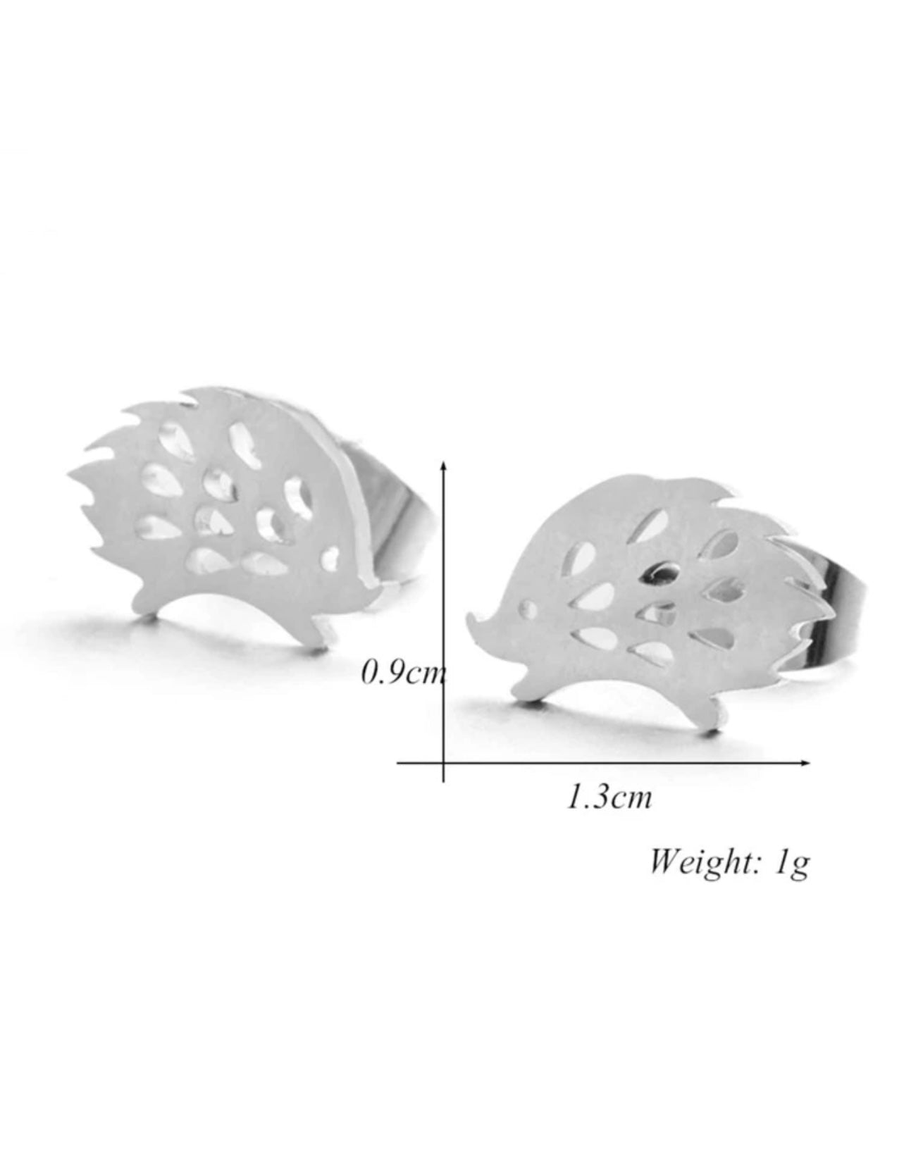 Hedgehog stud earrings