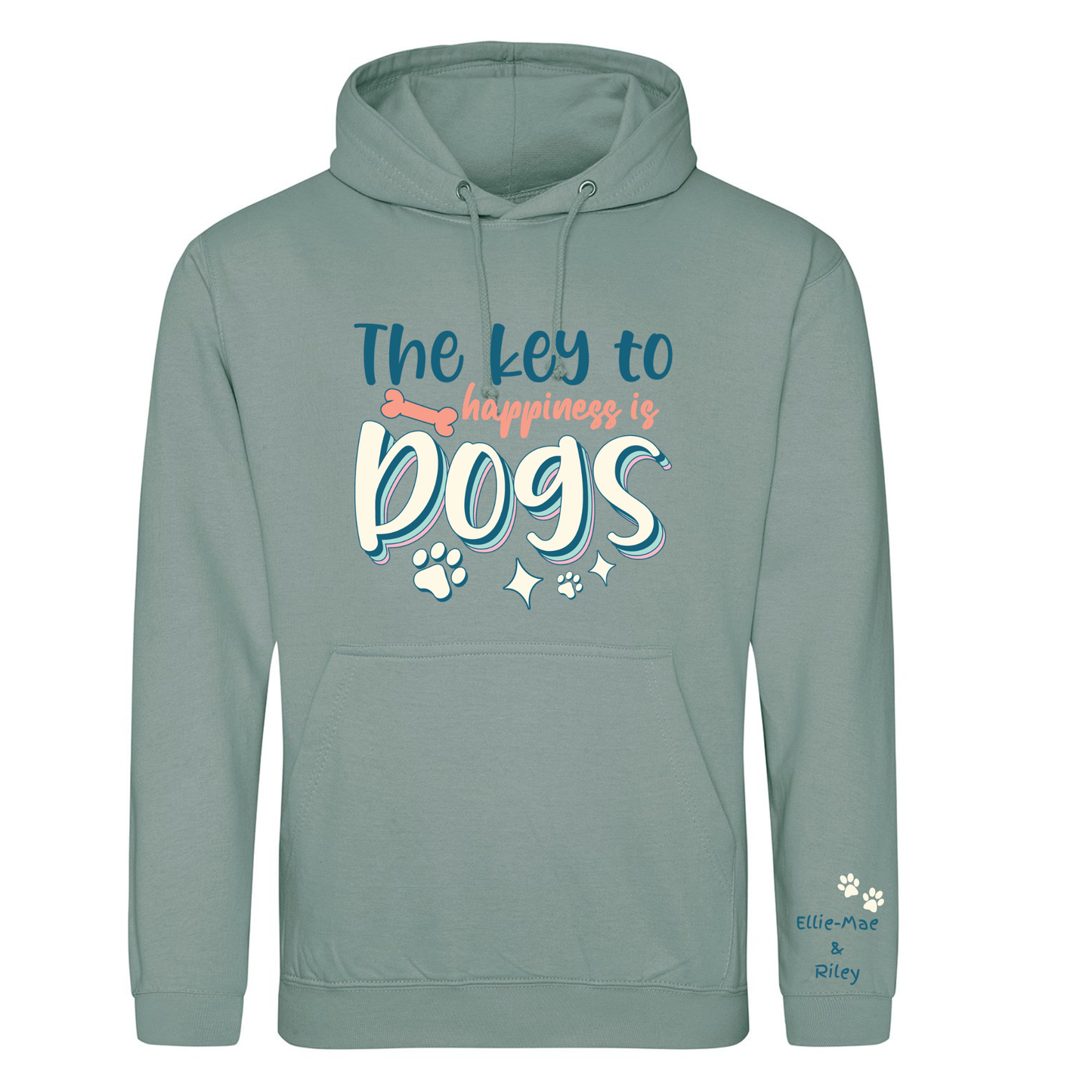 The Key to Happiness is Dogs Hoodie - Made to Order