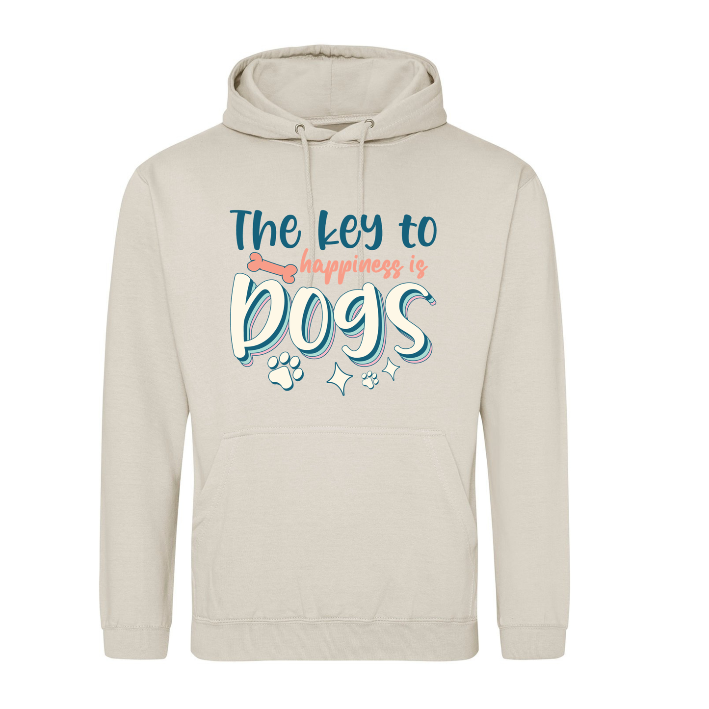 The Key to Happiness is Dogs Hoodie - Made to Order