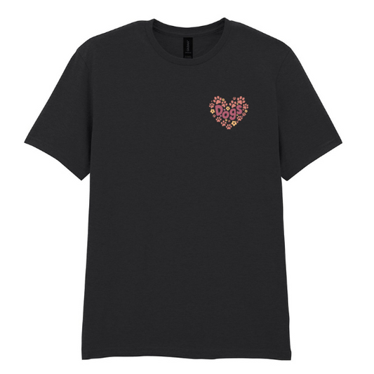 Paw Print Heart Dogs Tee