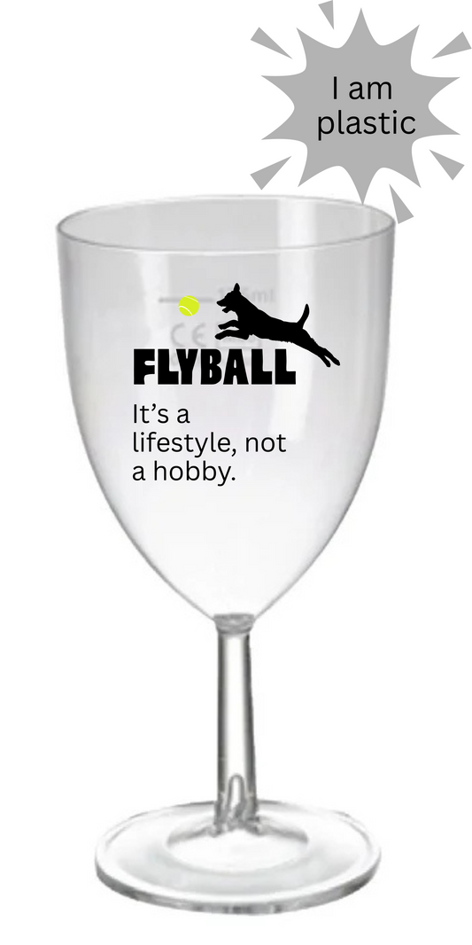Flyball Lifestyle Plastic Wine Glass
