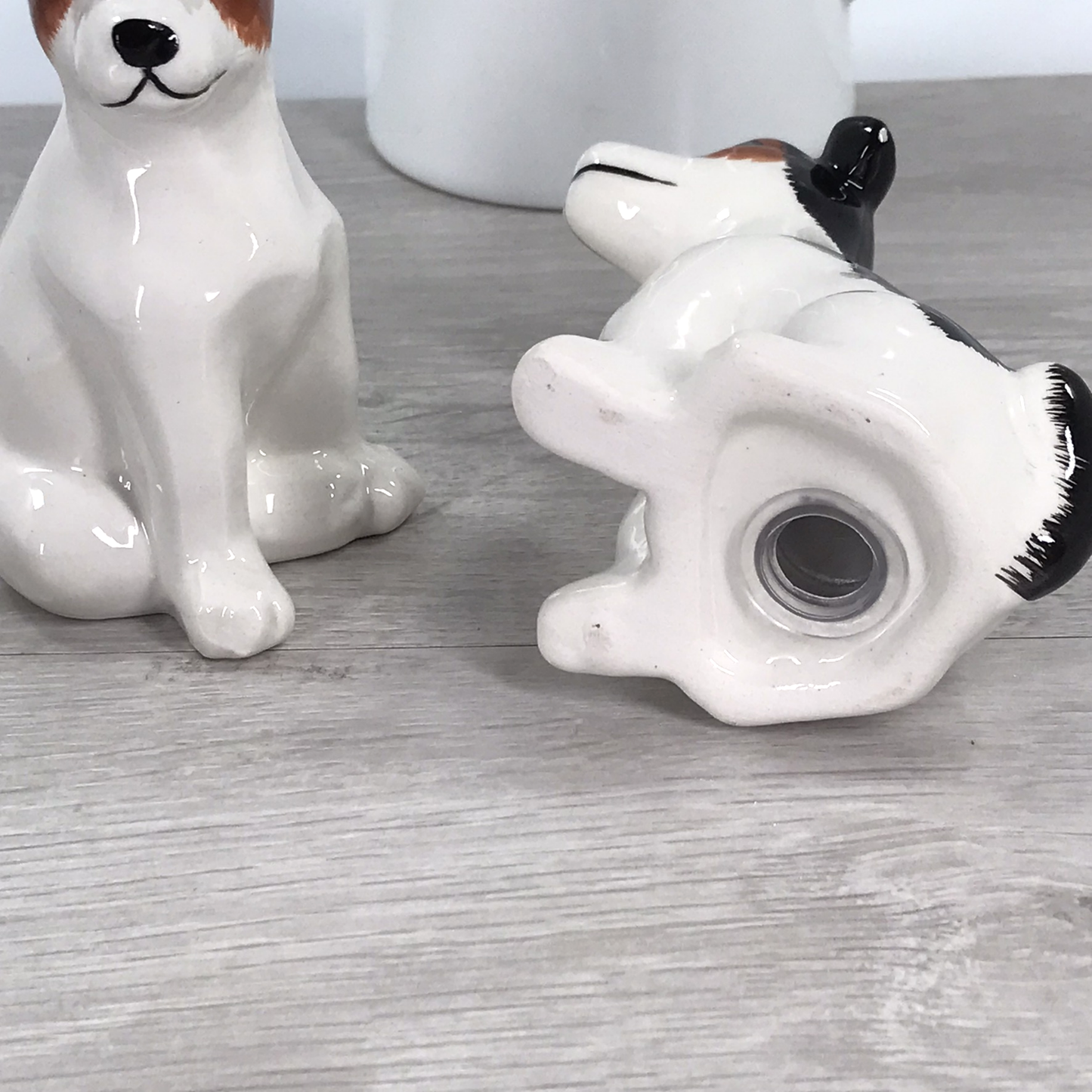 Jack Russell Terrier design ceramic Salt & Pepper set