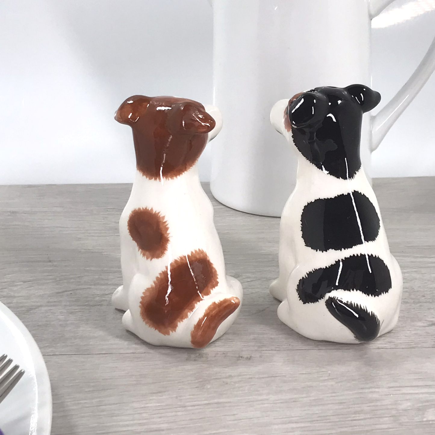 Jack Russell Terrier design ceramic Salt & Pepper set