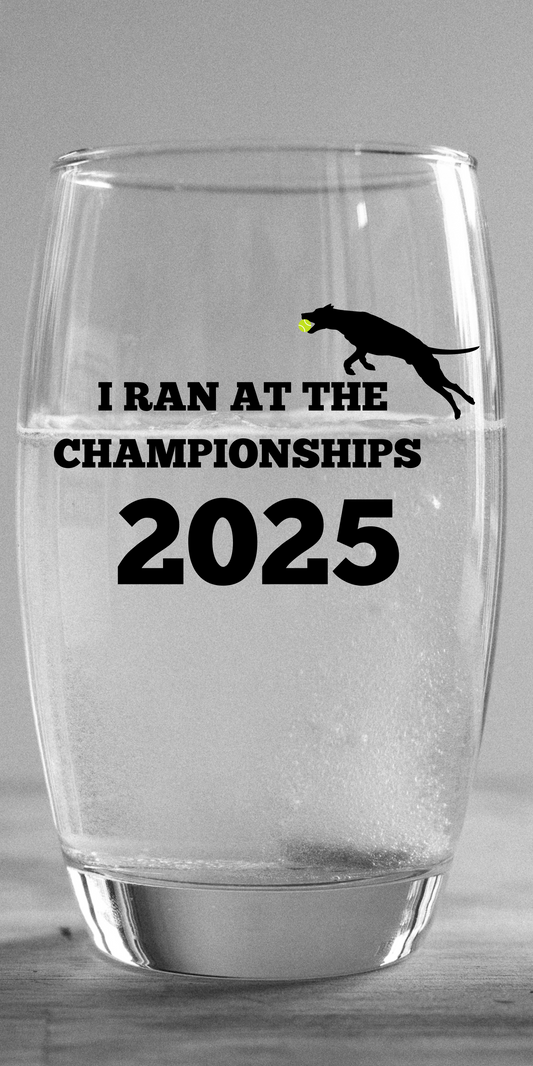 I Ran at the Championships 2025 Hi-Ball Glass - Flyball