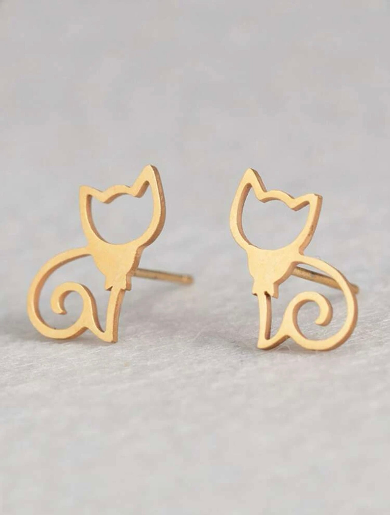 Cat Stud Earrings