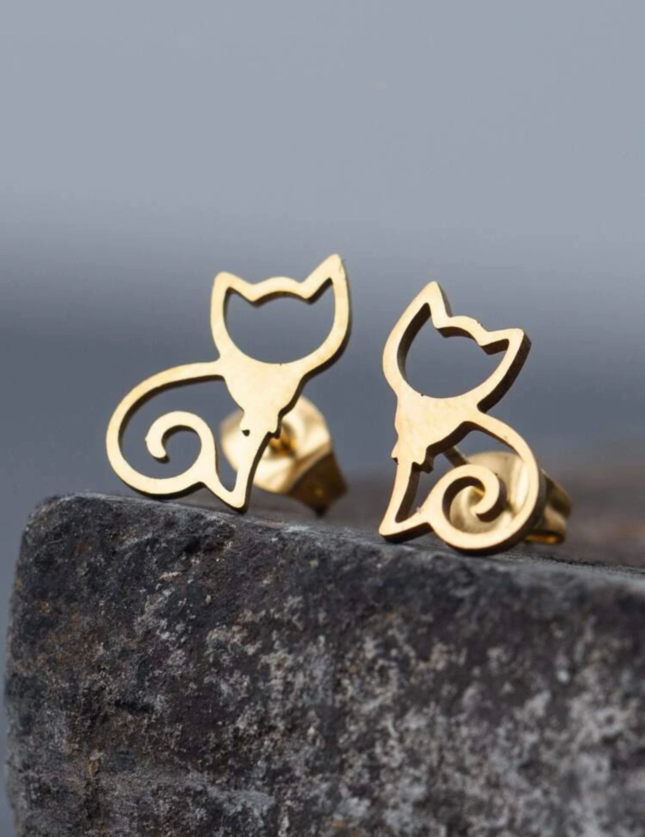 Cat Stud Earrings