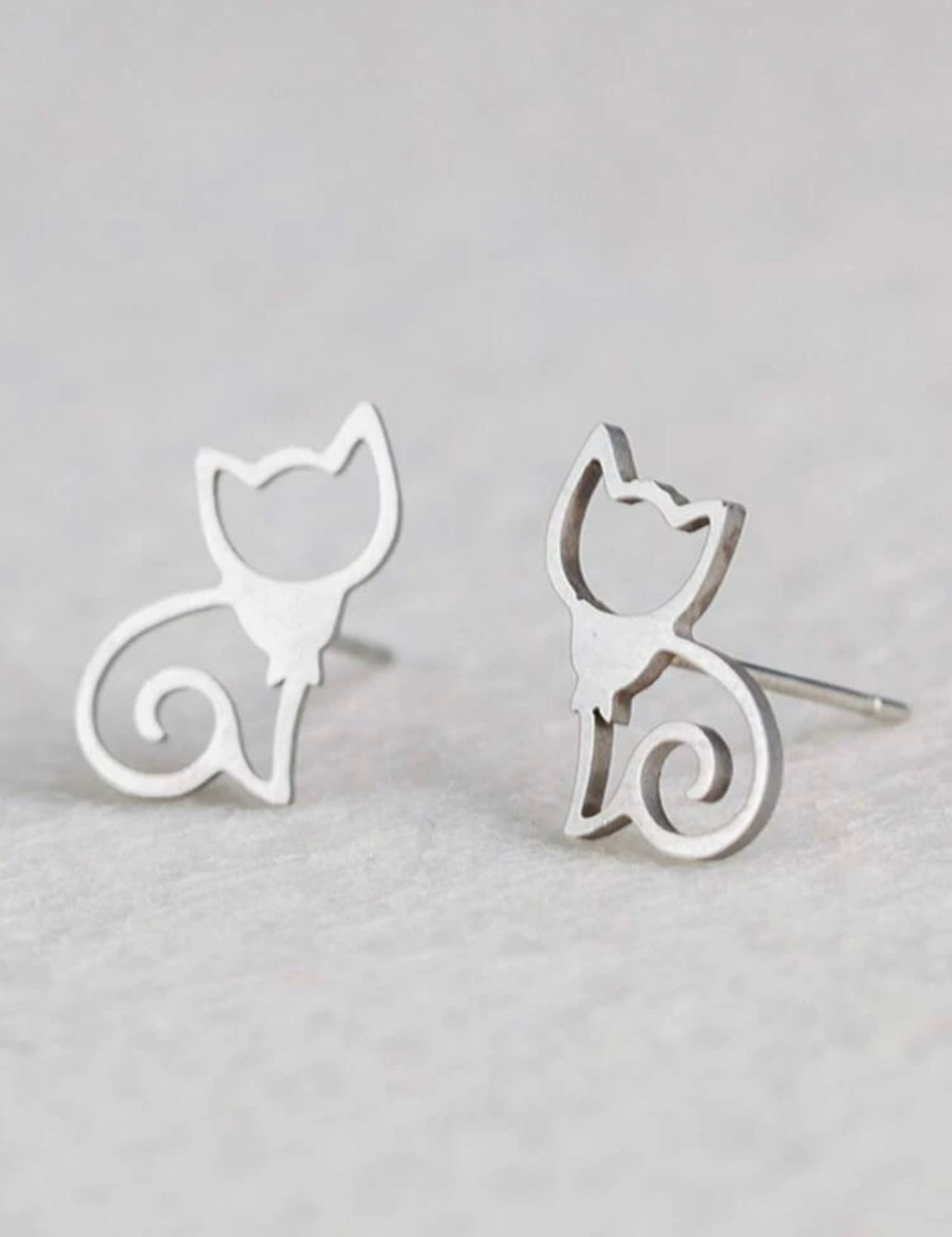 Cat Stud Earrings