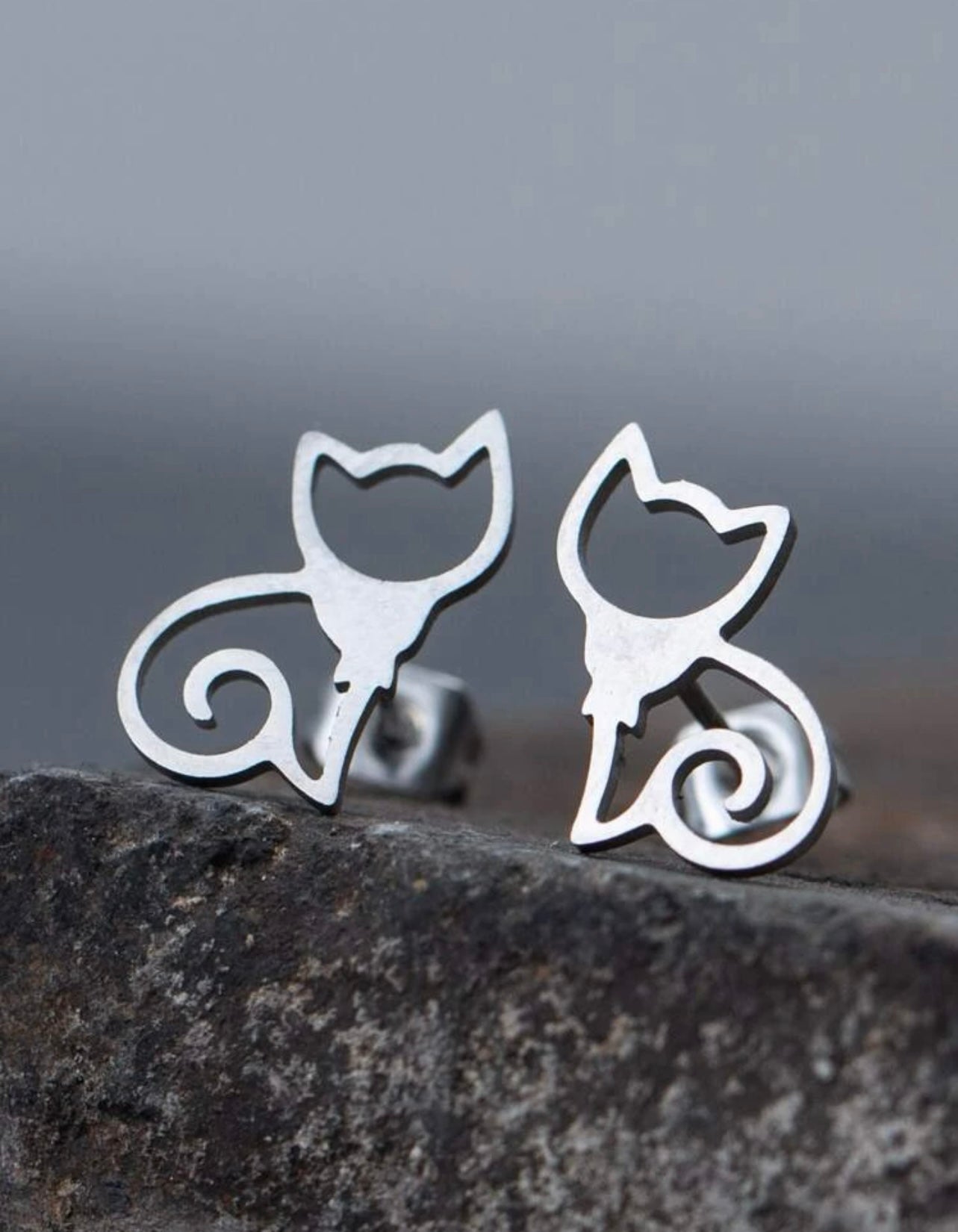 Cat Stud Earrings