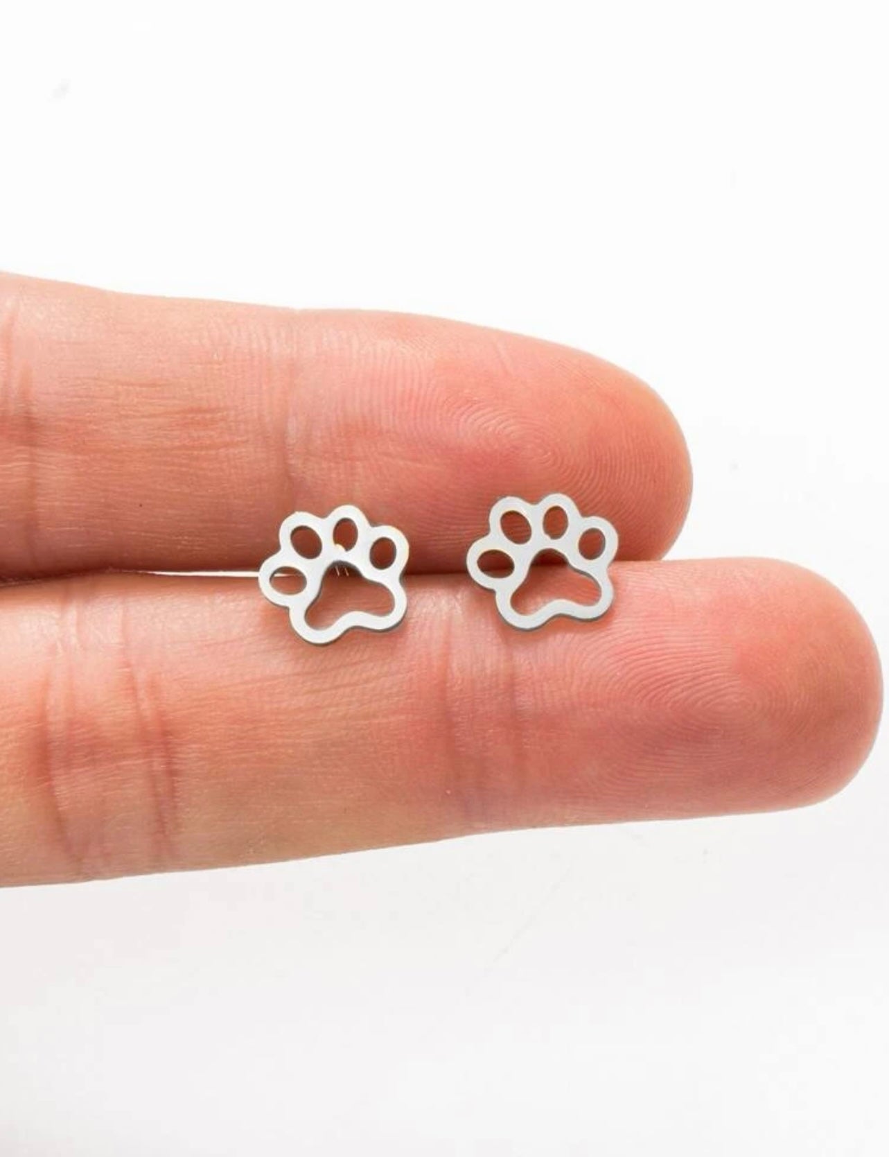 Paw Print Hollow stud Earrings