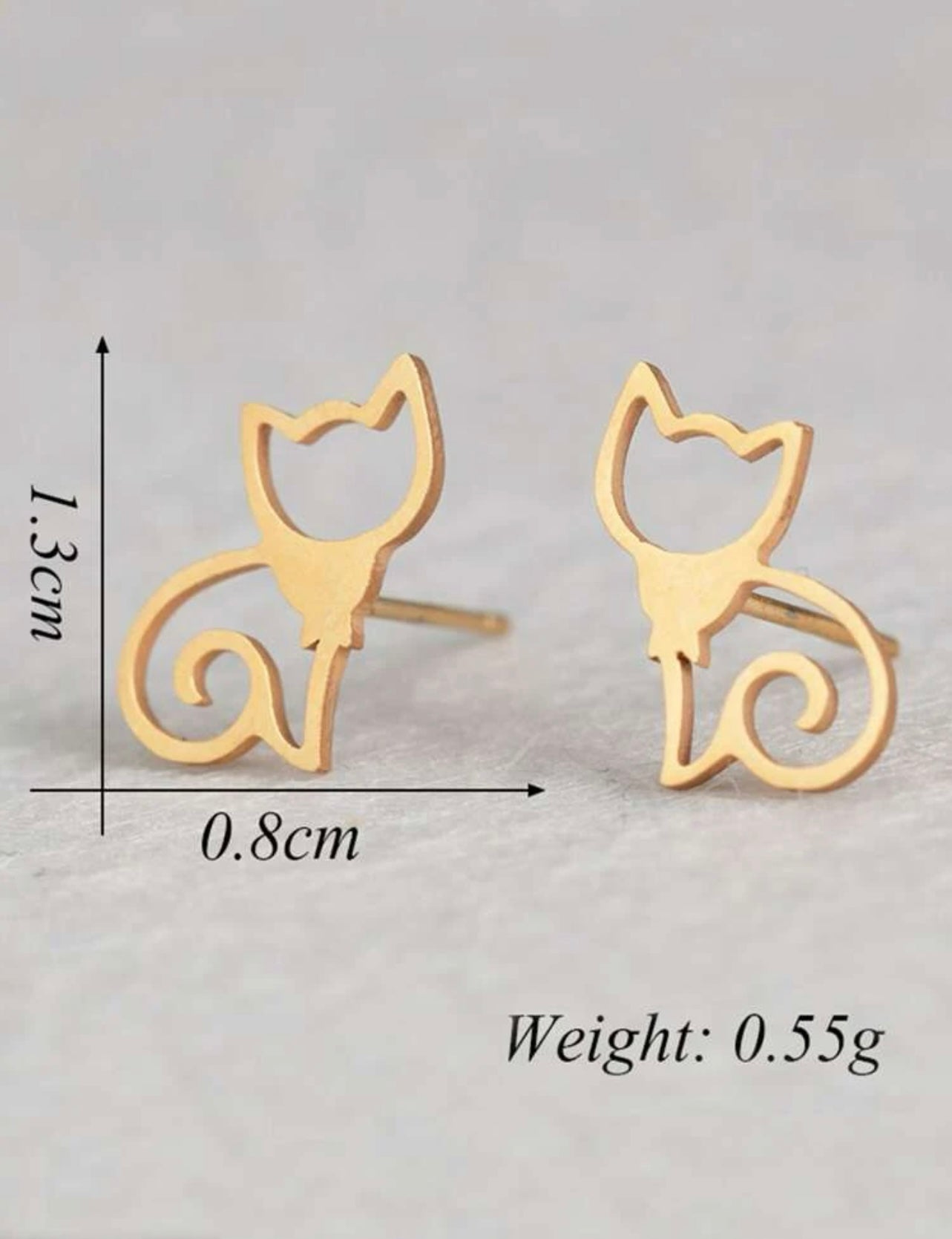 Cat Stud Earrings