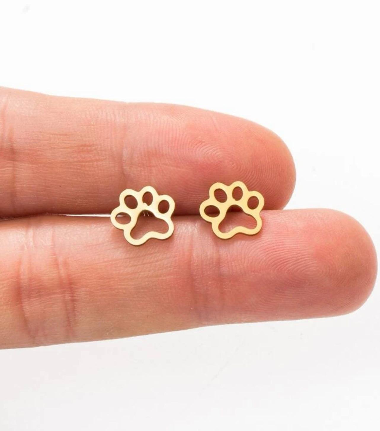 Paw Print Hollow stud Earrings